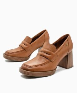 Alternative view of Γυναικεία μοκασίνια κάμελ CARMELA 161218