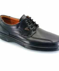 Alternative view of Ανδρικά ανατομικά παπούτσια μαύρα BOXER 11546BLACK