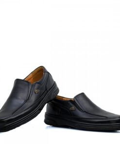 Alternative view of Ανδρικά ανατομικά παπούτσια μαύρα BOXER 11547BLACK