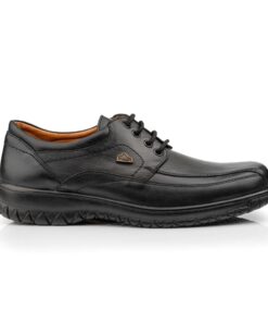 Alternative view of Ανδρικά παπούτσια δετά μαύρα BOXER 14748BLACK