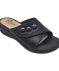 Γυναικείες ανατομικές παντόφλες μαύρες PAREX 12131014 BLACK